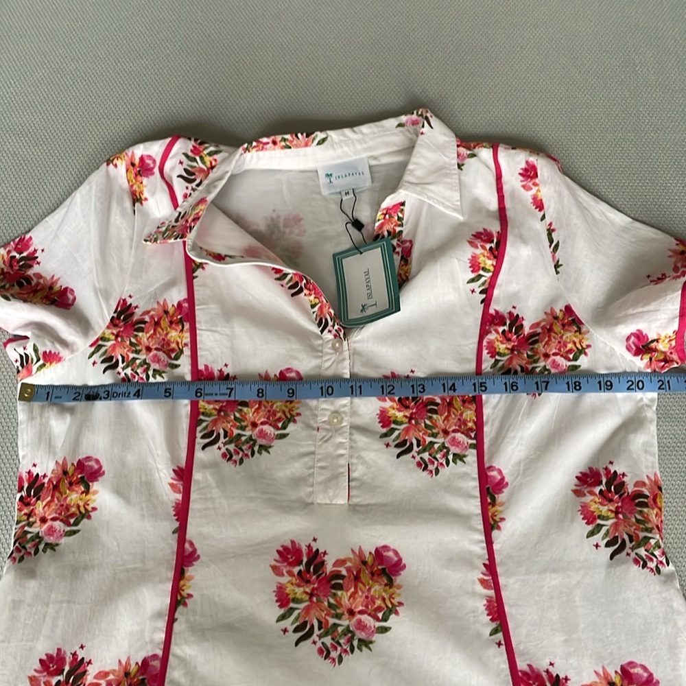 New Islapayal Floral Pink and White Dress Size Medium - Picture 5 of 10